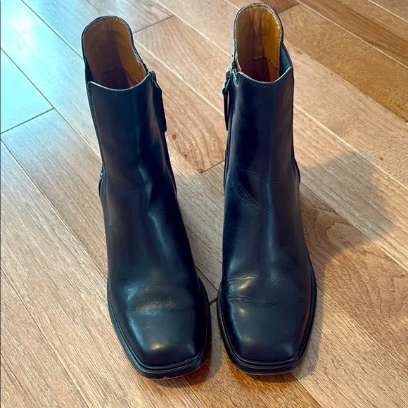 Franco Sarto Gabi Leather Square Toe Boot - Picture 3 of 10